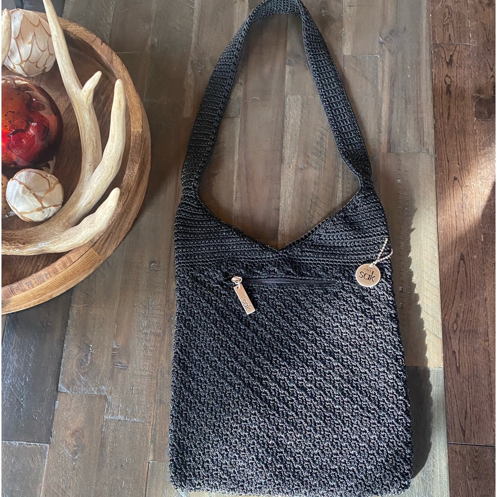 The Sak black, crochet handbag
